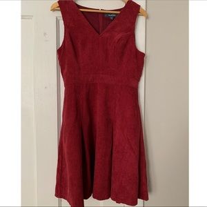 ModCloth Burgundy Corduroy A-line Dress